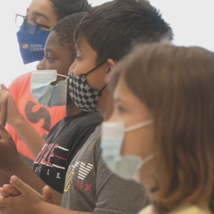 JCPS students wearing masks